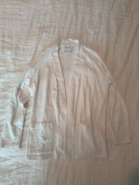 Old Navy Light Cream Open-Front Pocket Cardigan
